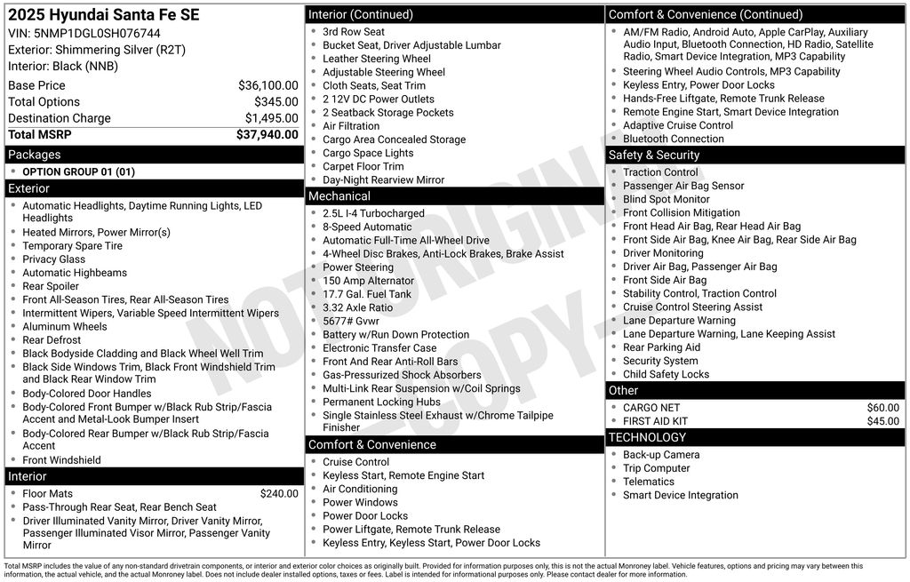 hyundai santa fe 2025 5NMP1DGL0SH076744 image